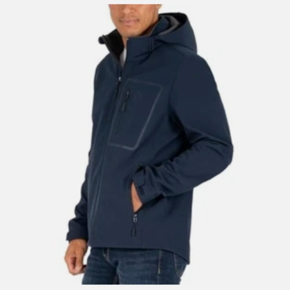 Gerry Men's Softshell Jacket Wind & Water Resistant Blue Size M - Picture 5 of 5